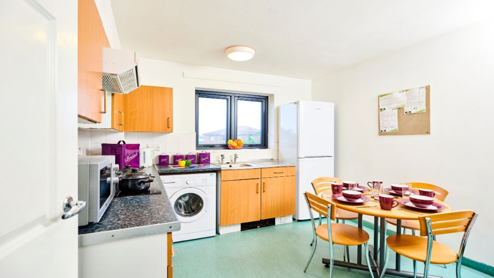 Bowsden Court shared kitchen.